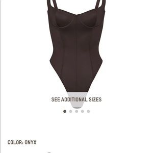 SKIMS stretch satin bodysuit